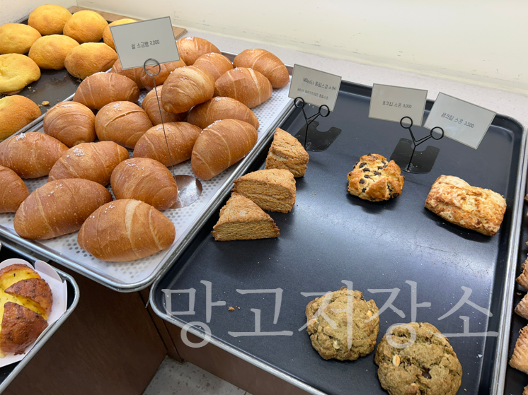 인천 송도 마농베이커리 소금빵과 스콘