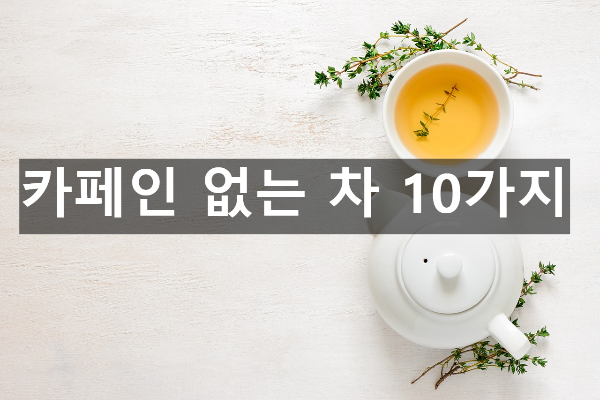  카페인 없는 차 10가지