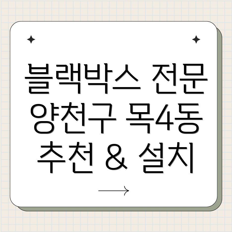 양천구 목4동 블랙박스