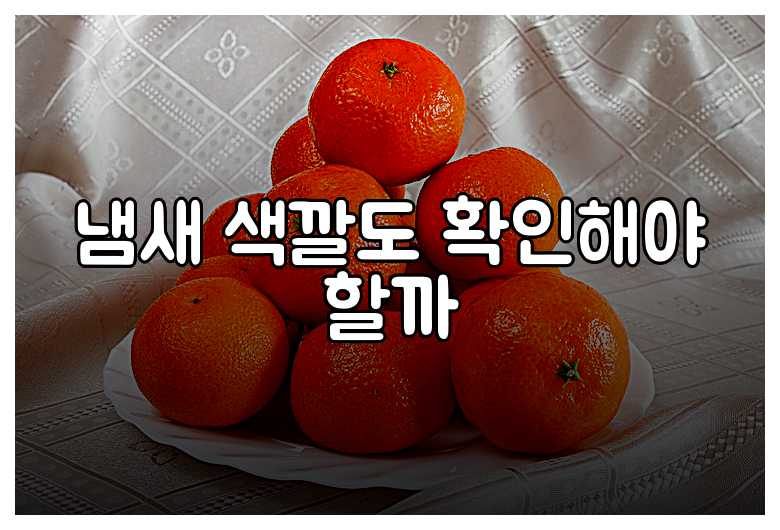 냄새 색깔도 확인해야 할까