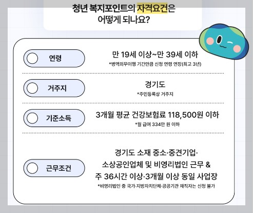 경기도청년노동자지원사업 및 청년복지포인트 안내