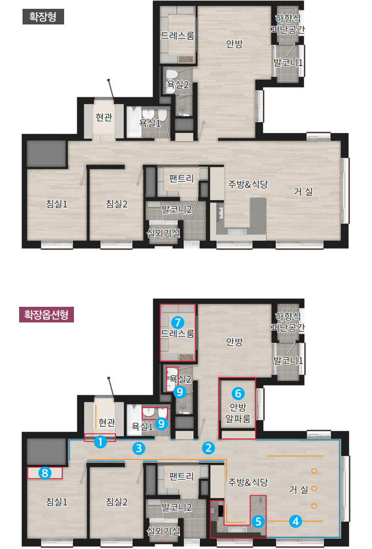 광주 송암공원 중흥S-클래스 SKVIEW 아파트-주택형안내-84B