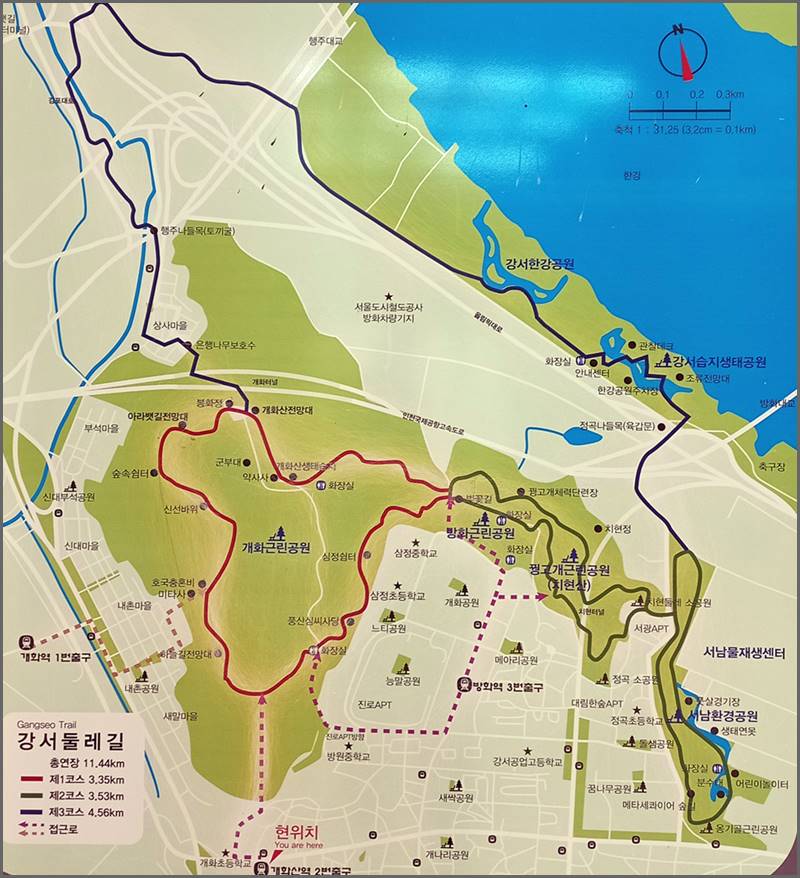 강서둘레길 안내도