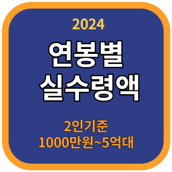 2024연봉별 실수령액-2인기준