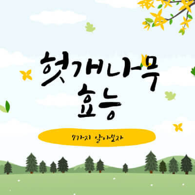  헛개나무 효능 7가지 및 부작용 알아보자