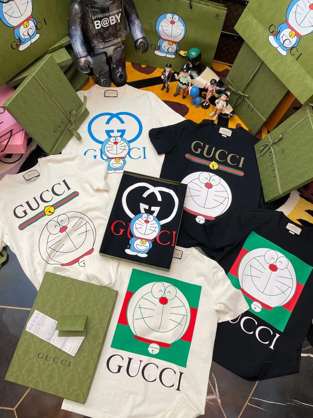  [GUCCI x DORAEMON] 구찌 X 도라에몽 오버사이즈 코튼 반팔 티셔츠 (5 COLOR)