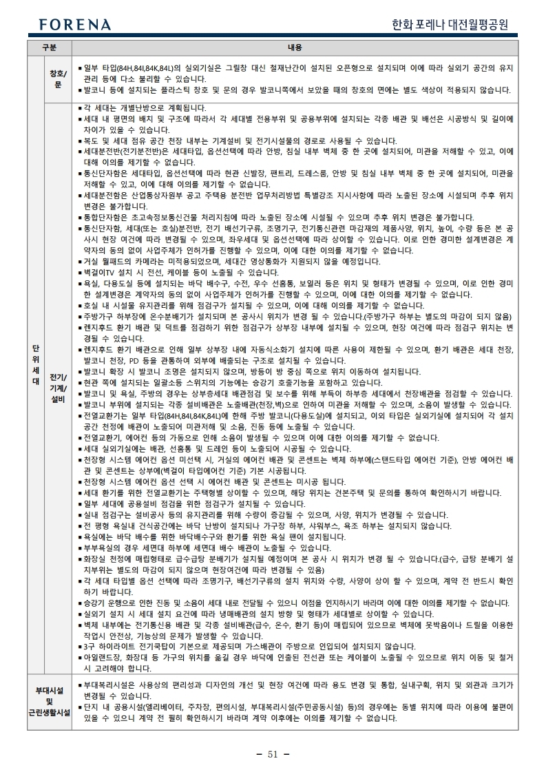  한화 포레나 대전월평공원 2단지 입주자 모집 공고문