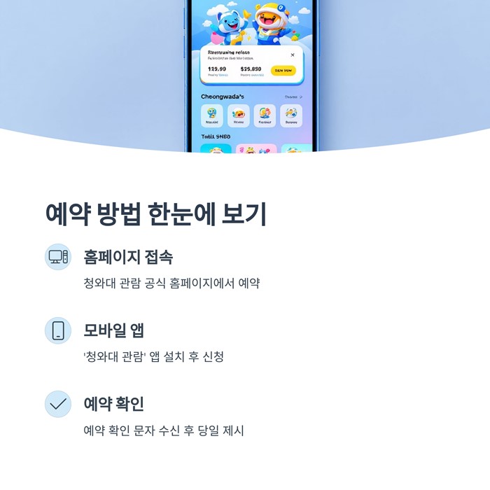 청와대 개방 예약방문 관람신청 요약 이미지