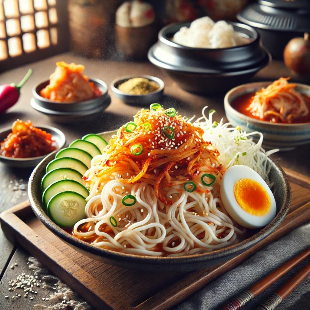 이한치한 겨울메뉴 백김치비빔냉면