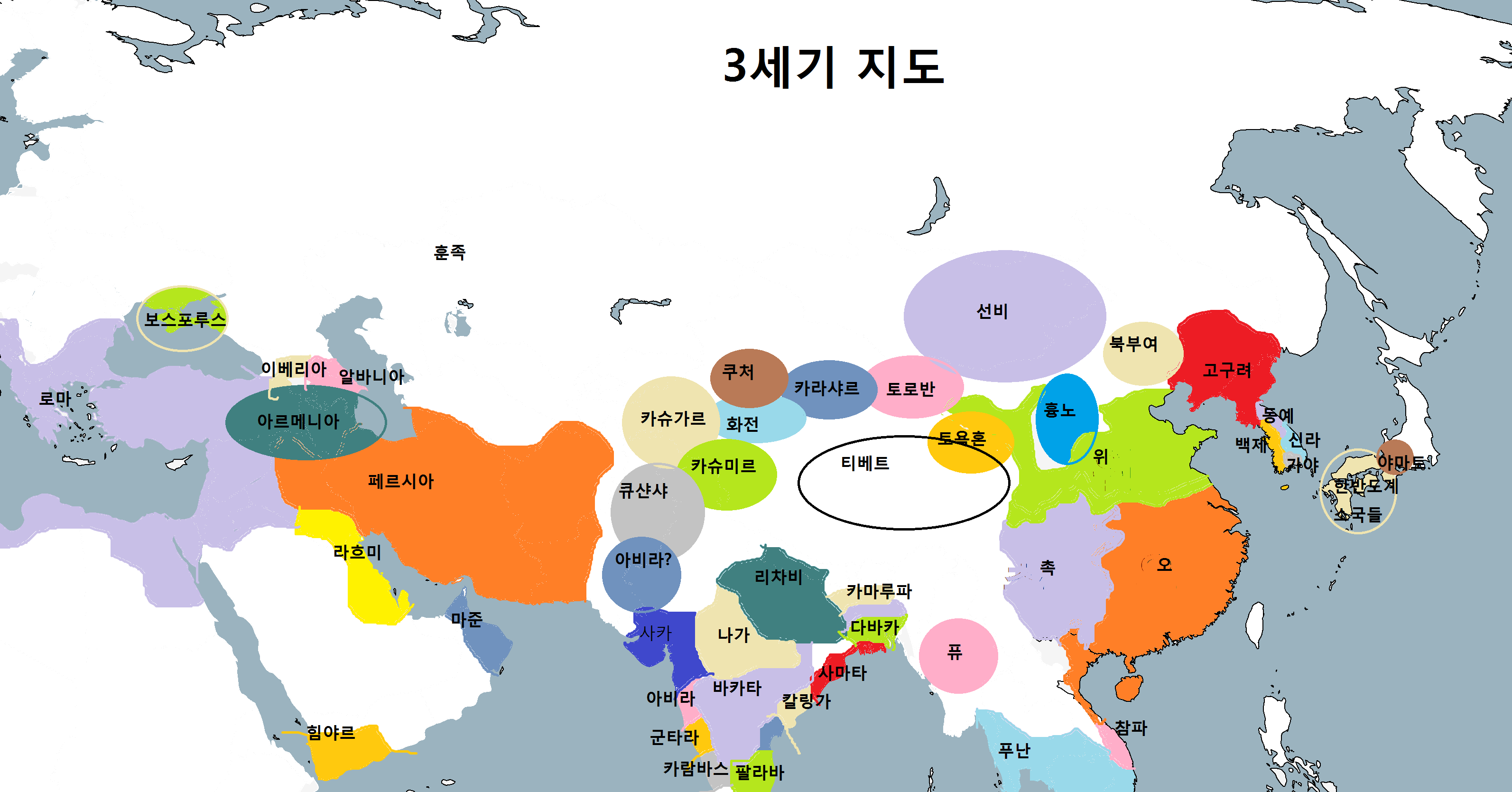  3C의 세계지도