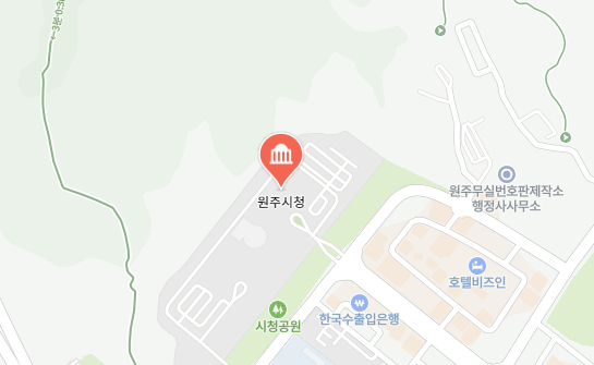 원주시청 위치 이미지