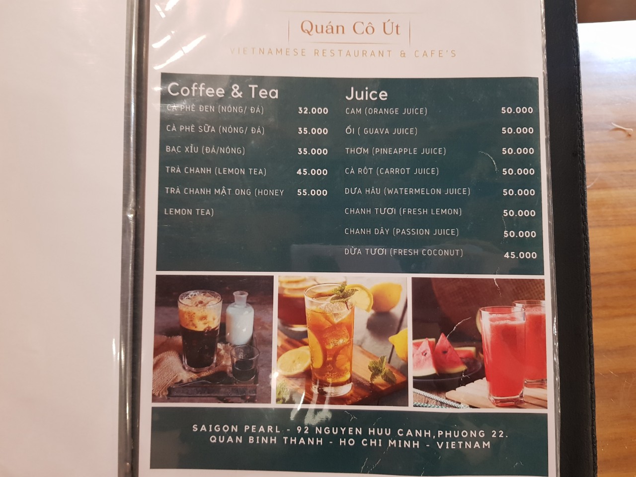 호치민 빈탄군 로컬 음식점 QUAN CO UT 메뉴(8)