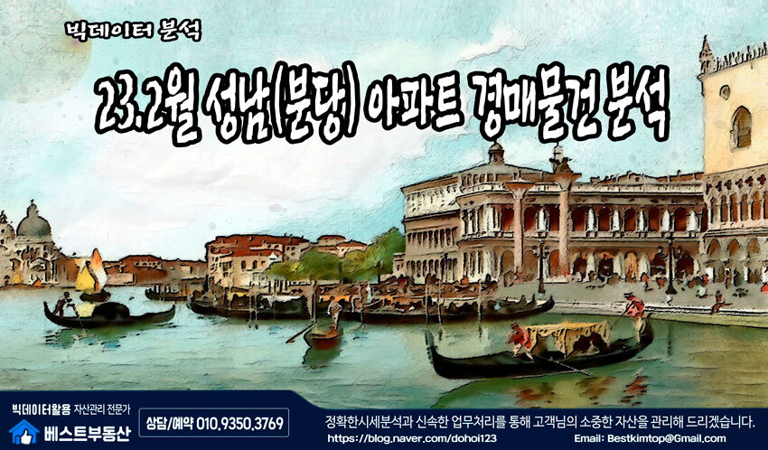  23.2월 성남시(분당) 아파트 경매물건 분석 !!!