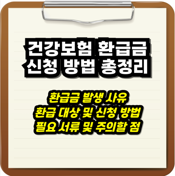 건강보험 환급금 신청