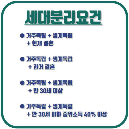 자녀를 위한 가구 분리 방법을 알아보세요. 아파트에서 함께 살기 위한 조건. 입주신고. 동일세대.