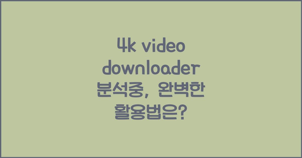 4k video downloader 분석중