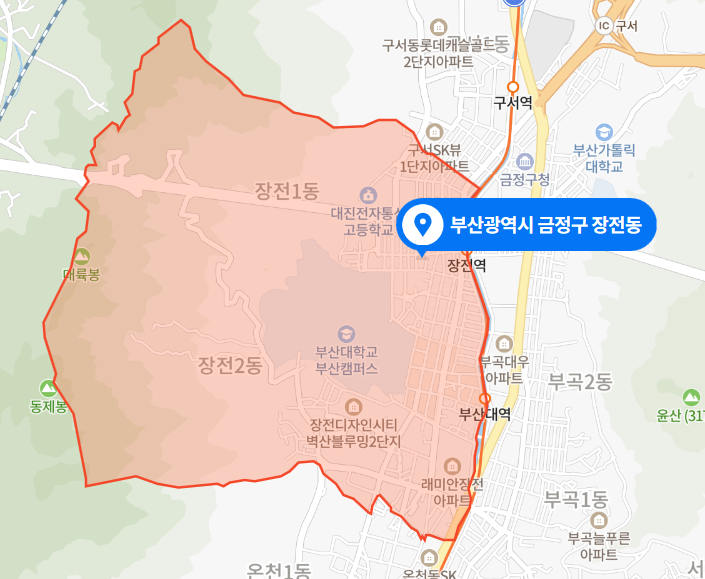  부산 금정구 장전동 아파트 교차로 오토바이 택시 충돌사고 (2021년 3월 7일)