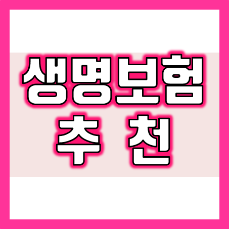  생명보험추천, 아무래도 이 부분만큼은 비교 불가죠!