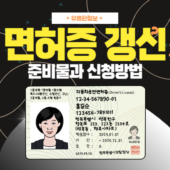 면허증-갱신-준비물과-신청방법을-설명하는-이미지