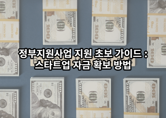  정부지원사업 지원 초보 가이드 : 스타트업 자금 확보 방법