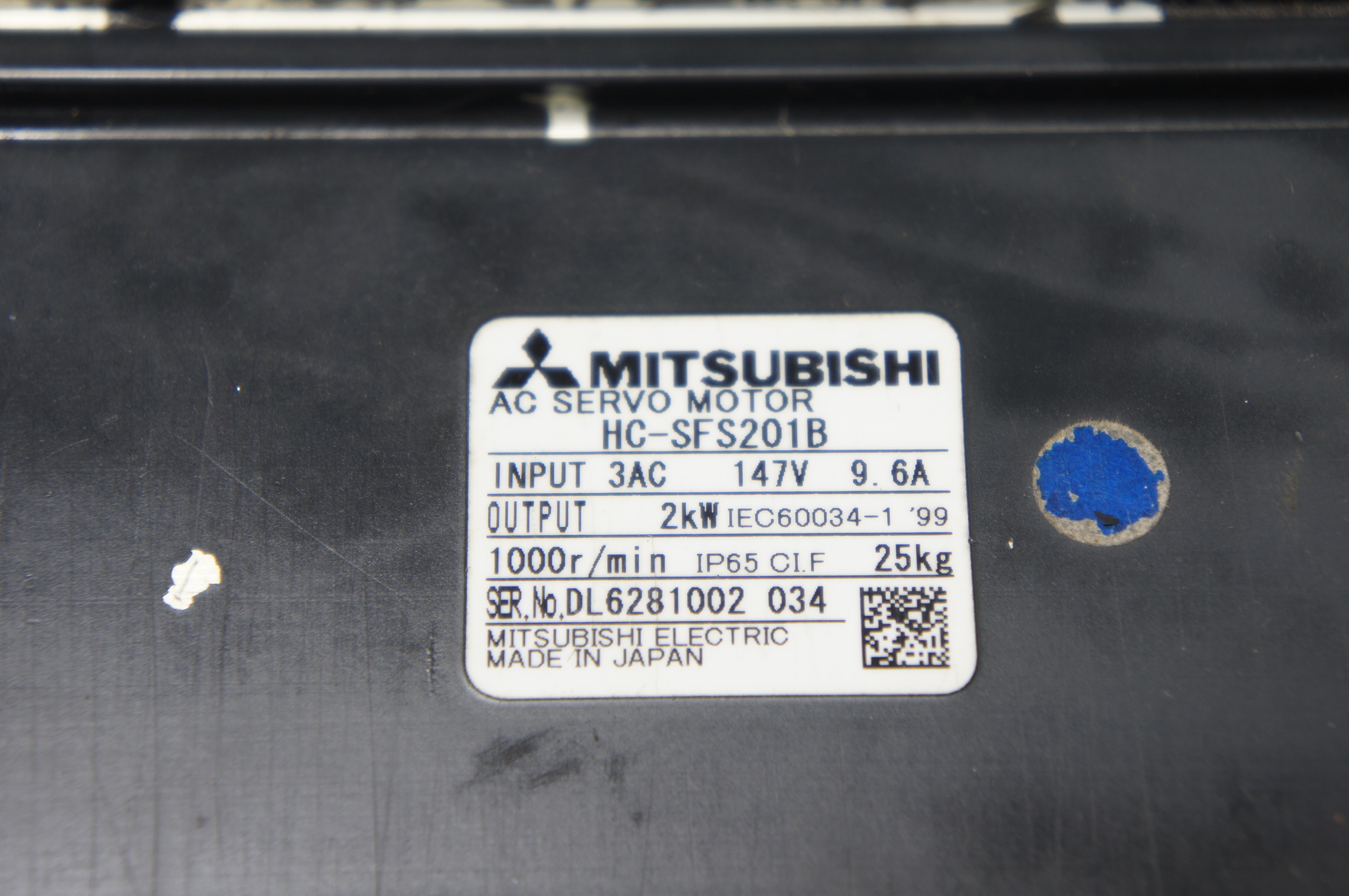 14596) MITSUBISHI HC-SFS201B 2KW 서보모터 작동상태 실제품 사진과 동일 사진참조 제품문의 010-5511-0124 3