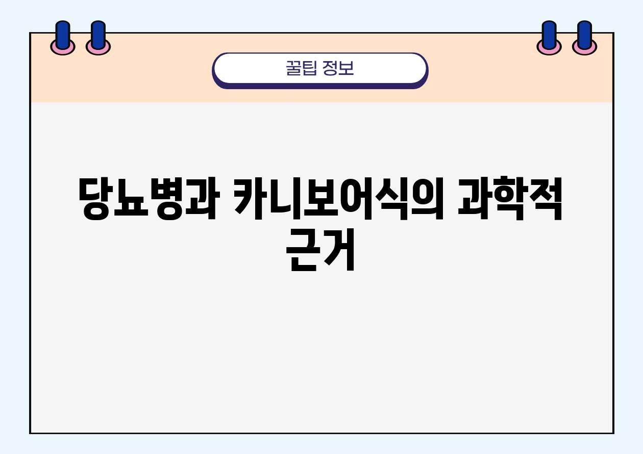 당뇨병과 카니보어식의 과학적 근거