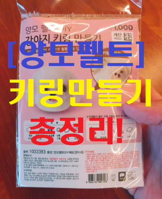  [양모펠트] 다이소에서 내돈내산 햄스터 키링  만들기 및 주의사항!