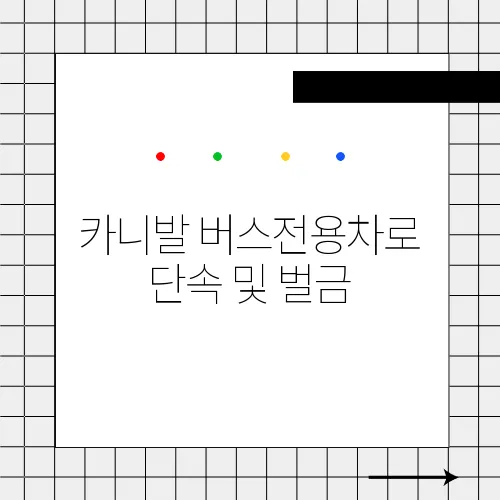 카니발 버스전용차로 단속 및 벌금, 이용 인원 확인하기