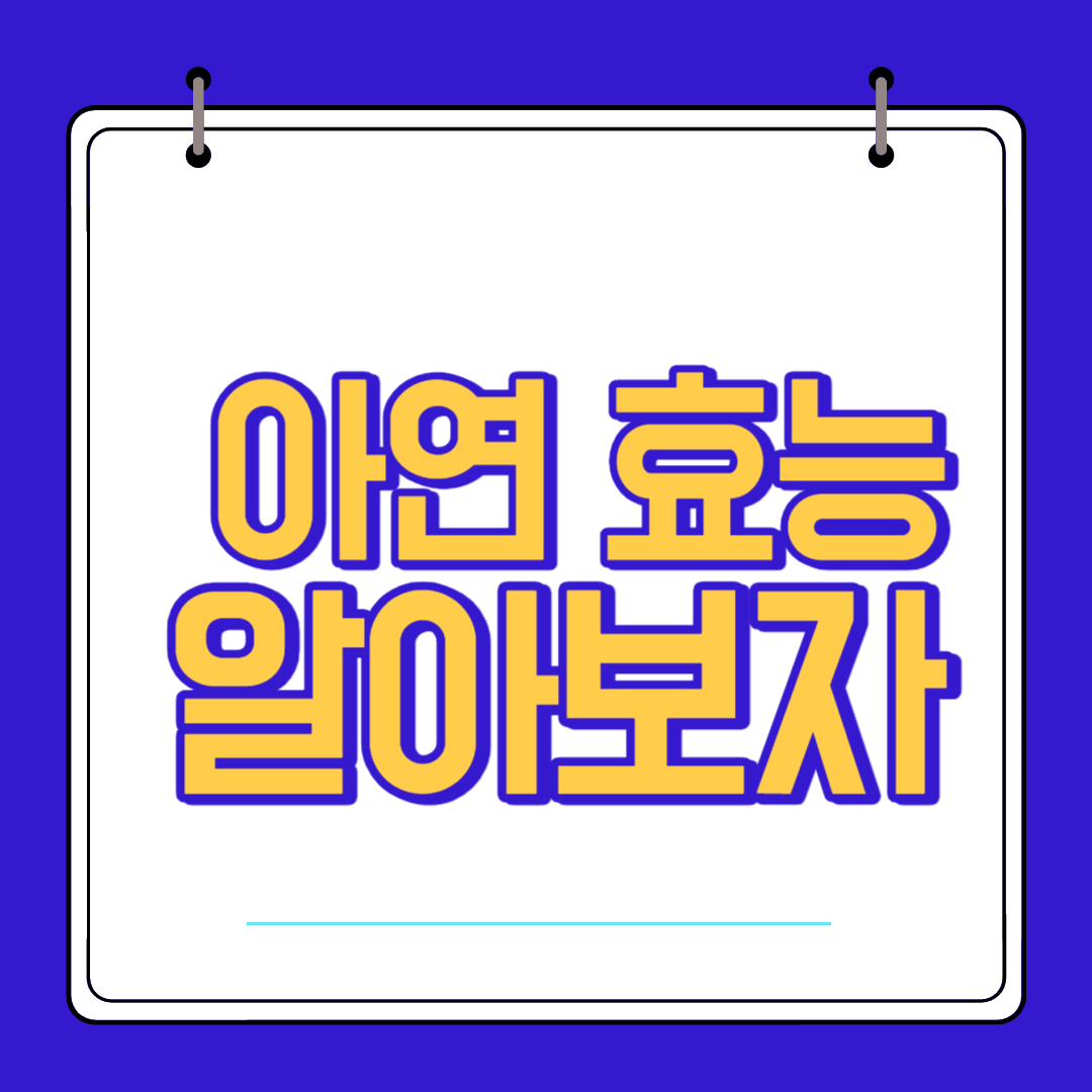  아연 효능 부작용 알고 섭취 하자