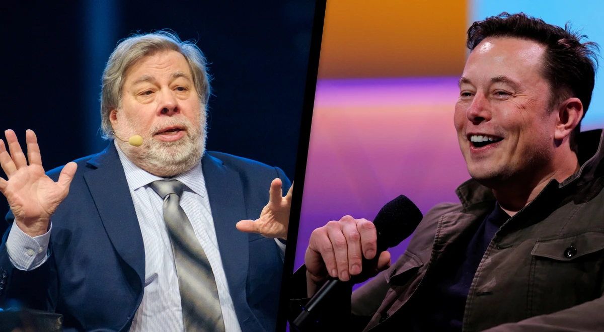 일론 머스크(Elon Musk)와 Apple 공동 창업자 스티브 워즈니악(Steve Wozniak)