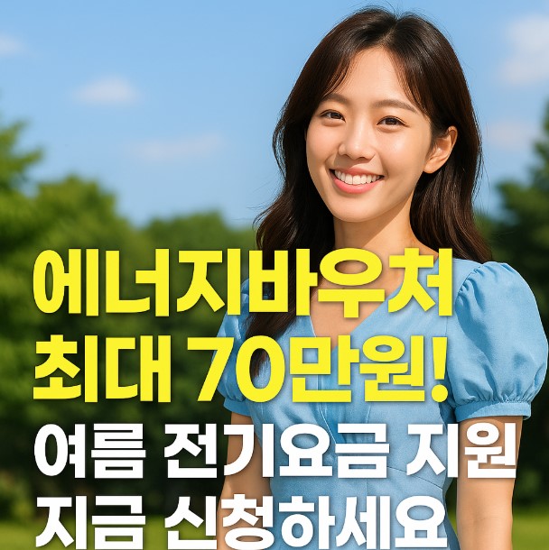 2025 에너지바우처 신청 방법 – 여름 전기요금 최대 70만 원 지원받는 법
