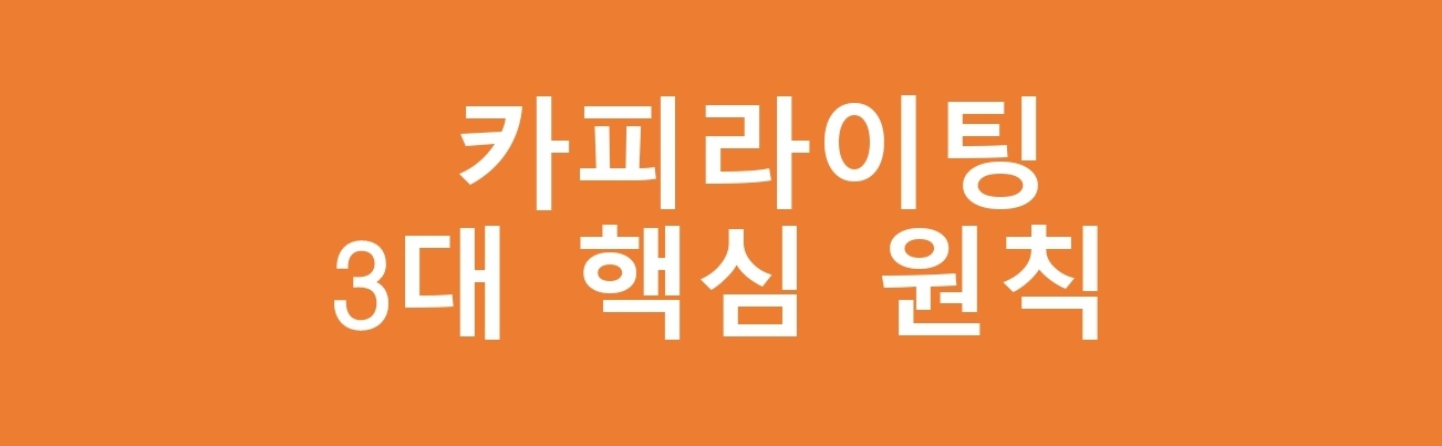  카피라이팅의 3대 핵심 원칙