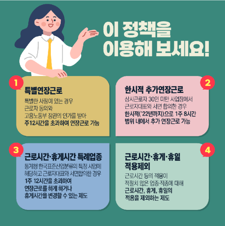 주 52시간근무제 연장 정책