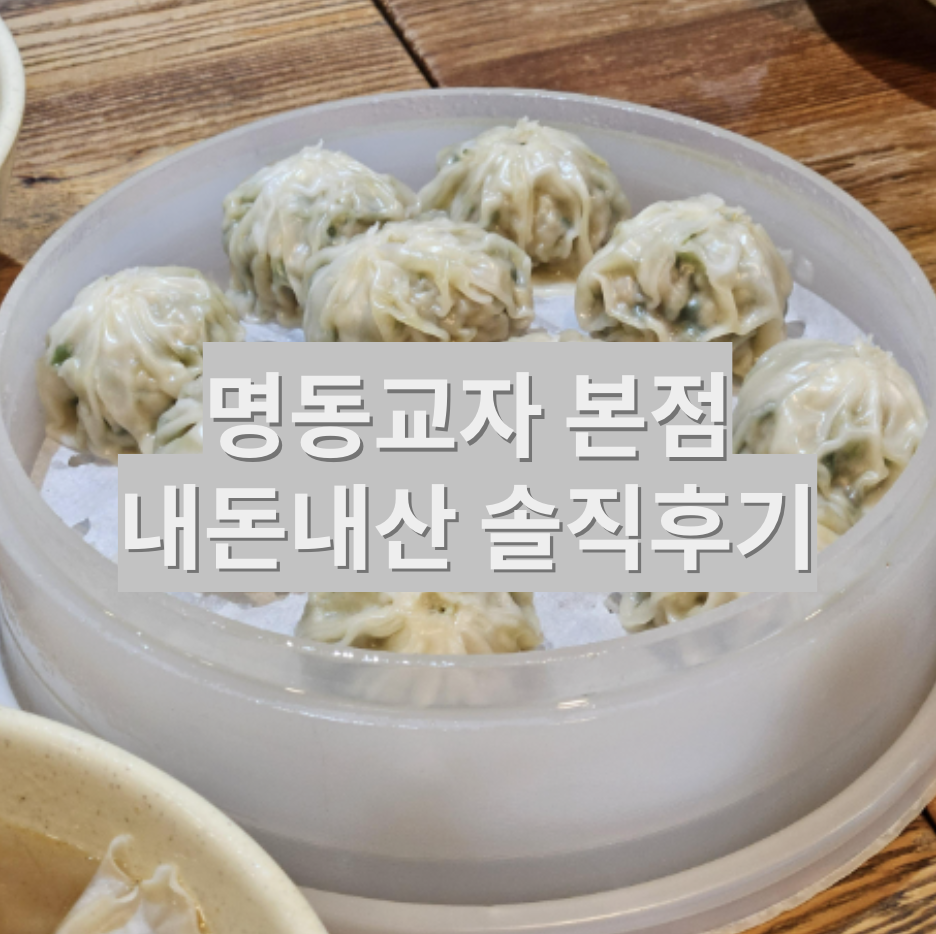  [서울/명동] 명동교자 본점 오랜만에 즐기는 칼국수, 만두 내돈내산 솔직후기