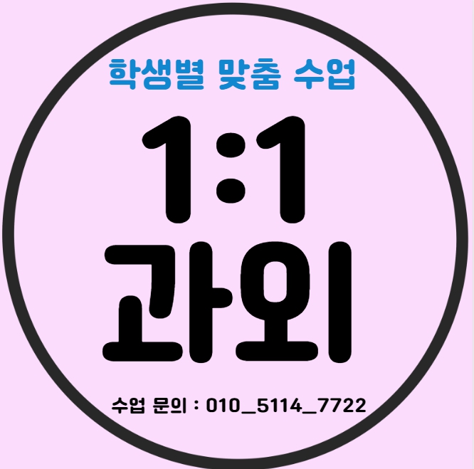  단원구 고등 영어과외 호수동 중학생 국어과외 초등 수학 전과목 일대일 중1 중2 중3 내신 수능