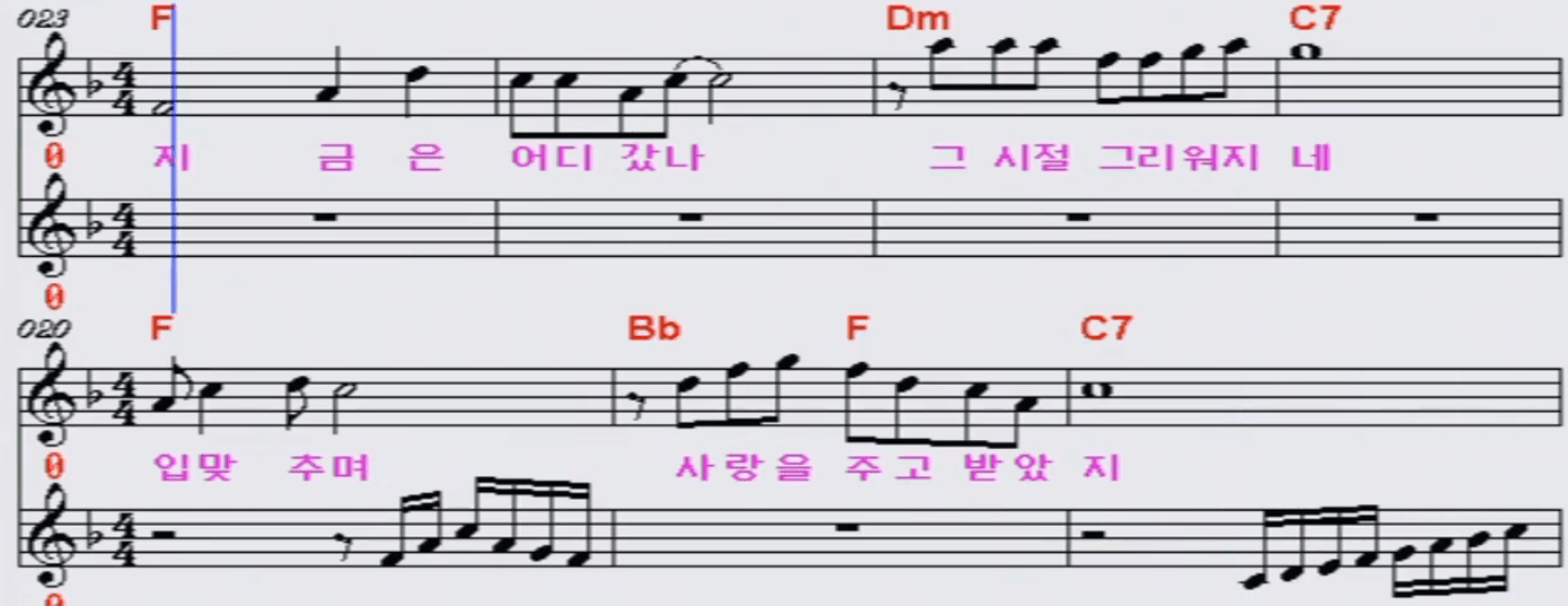꽃길 악보