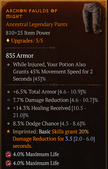  Diablo4 Total Armor VS Damage Reduction