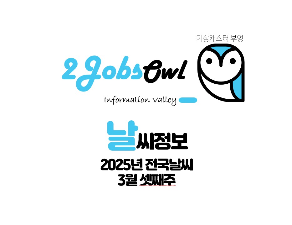 2025년 3월 셋째주 전국날씨예보
