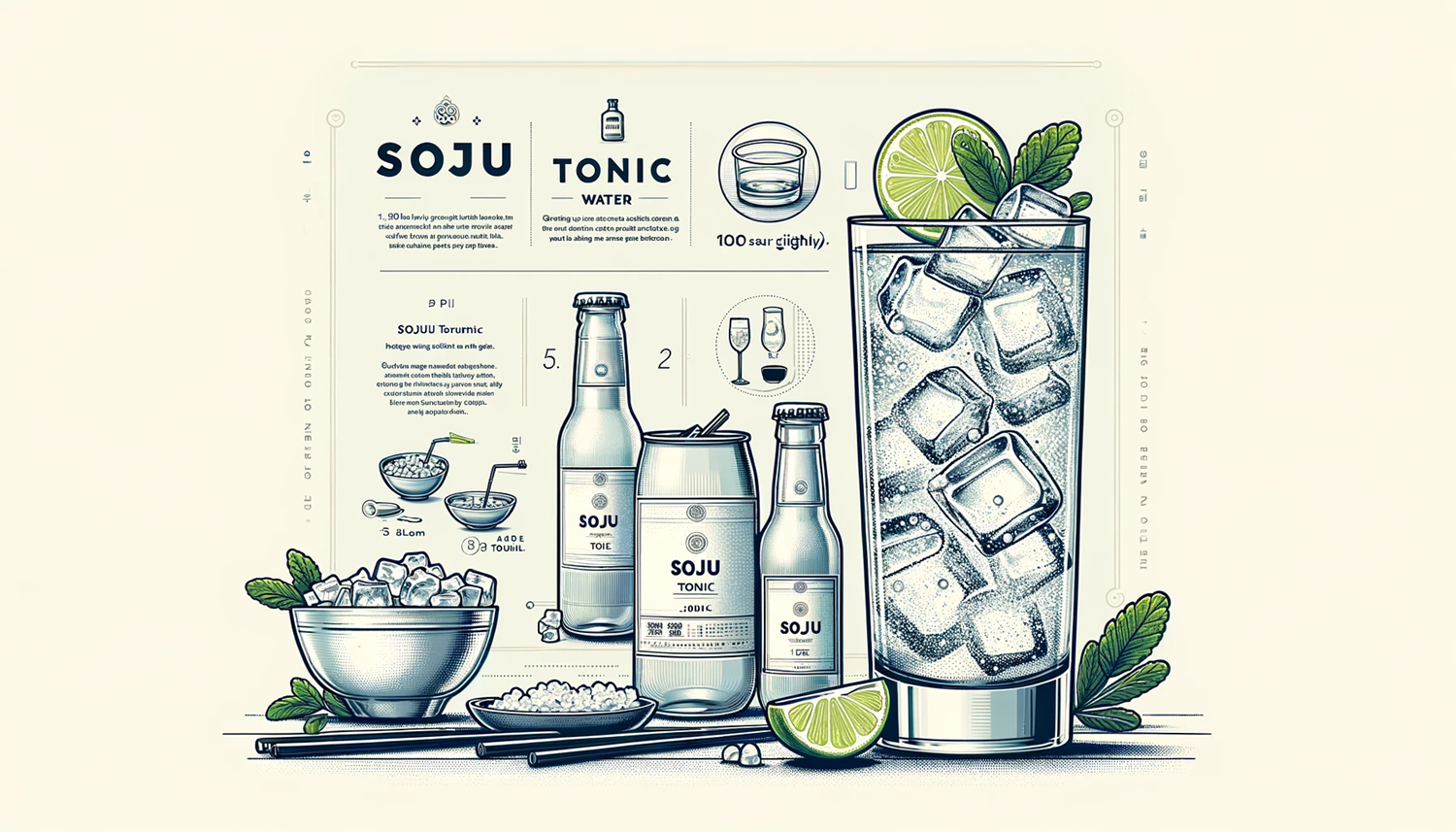 소주 토닉 – 가볍고 상큼한 조합