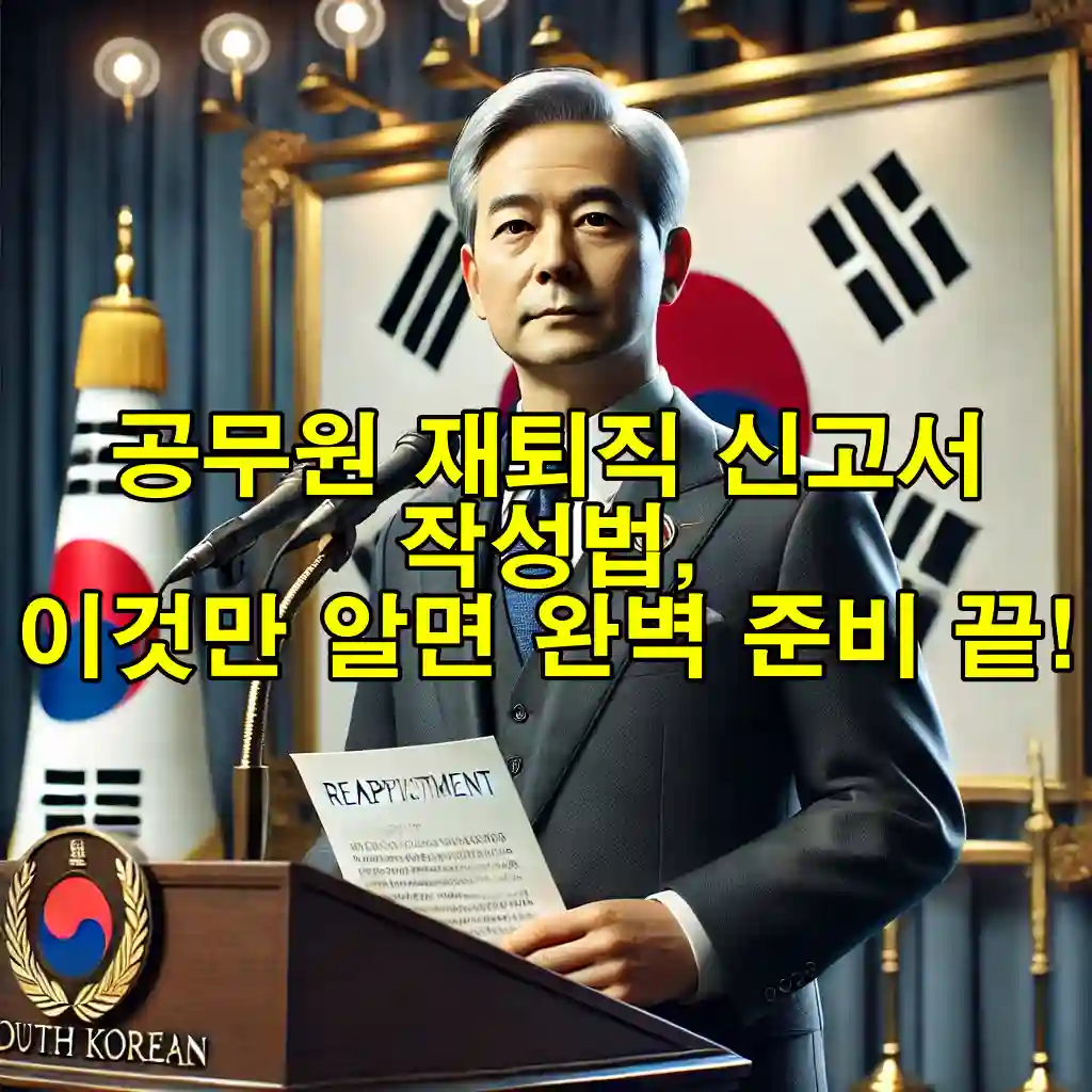 공무원 재퇴직 신고서 작성법, 이것만 알면 완벽 준비 끝!