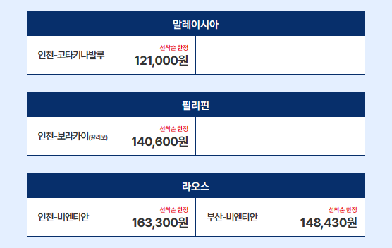 2024년 1월 특가 항공권 정리