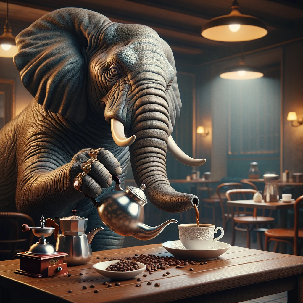 블랙아이보리 커피 코끼리 똥 커피