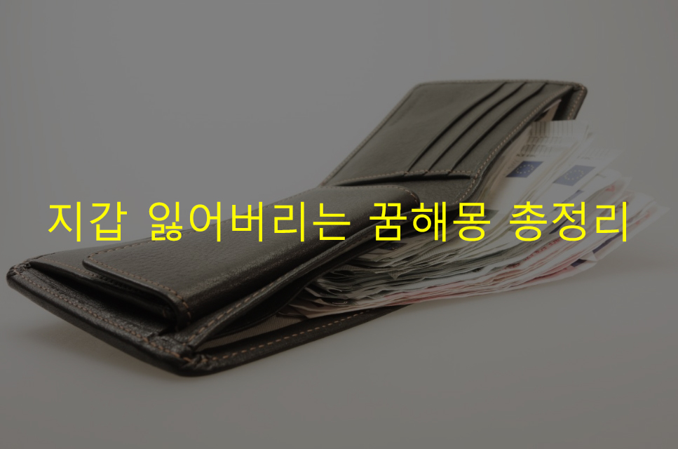 지갑 잃어버리는 꿈해몽 총정리