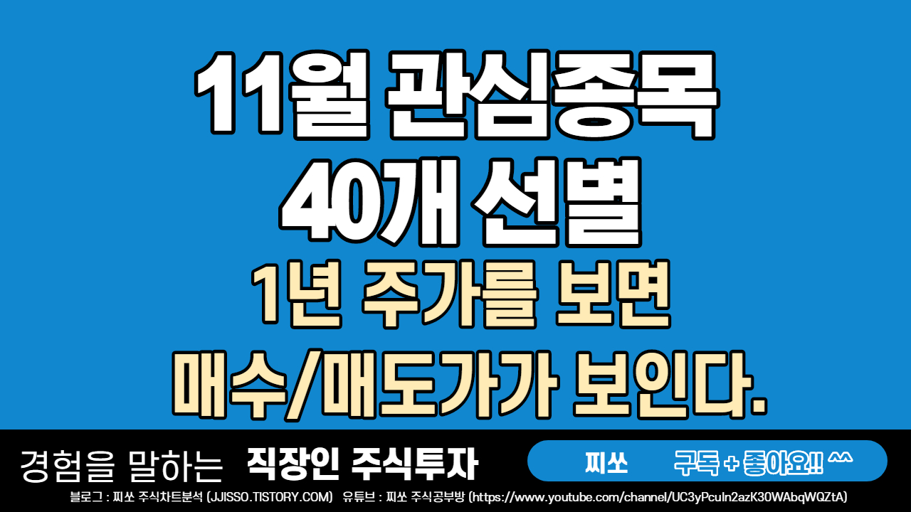  주식투자 관심종목 40개 및 주가 대응 구간(젬백스, 스페코, 메드팩토, 빅텍, 에코바이오, 두산밥캣 등)