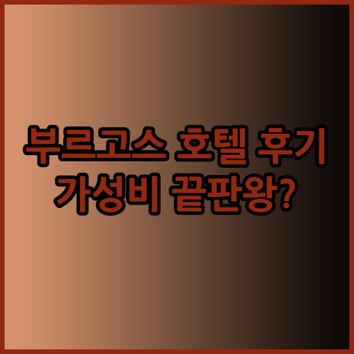 가성비 끝판왕? 부르고스 Rice B