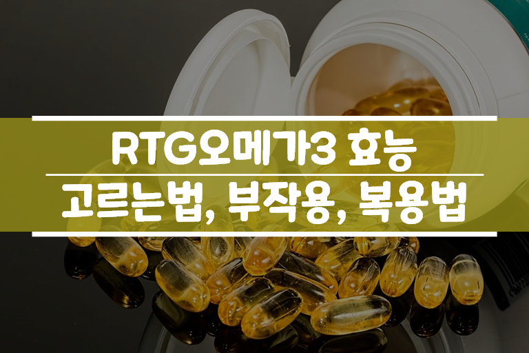  RTG 오메가3 추천 및 오메가3 효능
