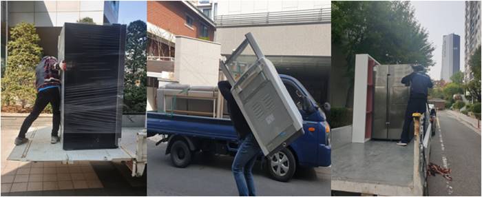 실제 피커스 파트너 중고에어컨, 냉장고, 세탁기, 김치냉장고 진행 내역