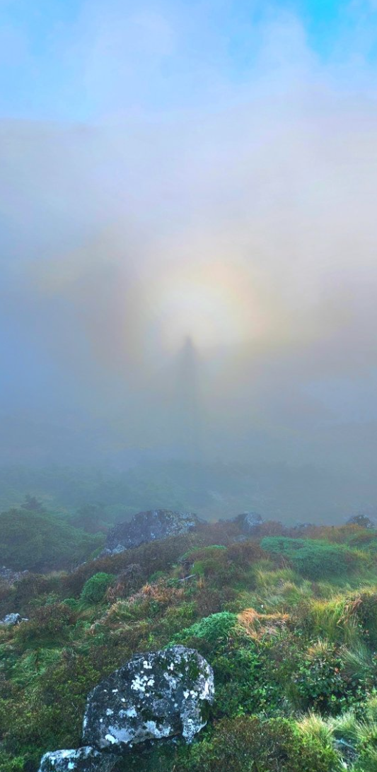 한라산 백록담에서 목격된 신비로운 브로켄 현상 그 정체