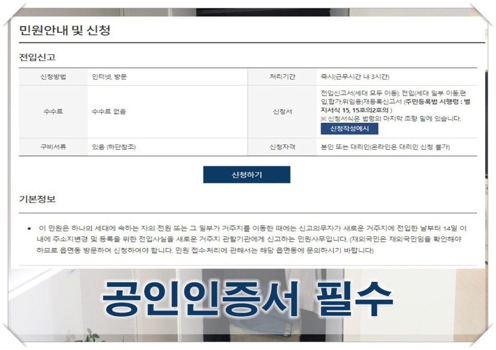 주소이전 전입신고 인터넷 주소이전 2