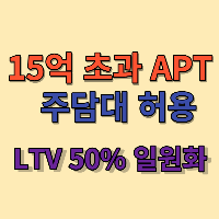 주택담보대출 허용 LTV50%일원화